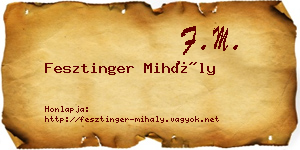 Fesztinger Mihály névjegykártya
